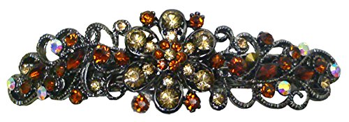 Large Crystal Barrette OR86800-1dark