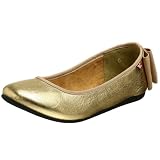 BC Footwear Women's Mixed Tape Flat,Gold,7 M US