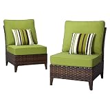 Outdoor Patio Belmont Set of 2 Armless Sectional Chairs