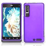 Purple Rubberized Hard Plastic Case for Motorola Droid 3 XT862
