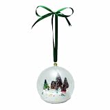 Gold Label Glass Scene Ornament, Gingerbread House, 5-Inch