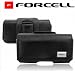 /Motorola Defy+ Defy Plus - Horizontal Quer Tasche Original Echt Ladertasche mit Clip und Sicherheitsschlaufe (Forcell) in der Farbe Schwarz f�r Motorola Defy + inkl. 1x Optimal Shop Taschenkalender 2012