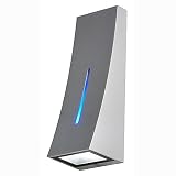 DELWA BLUE LED Wandleuchte, weiße + blaue LED, silbernes Gehäuse