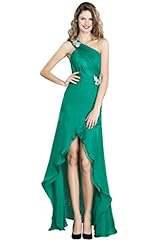 Applique Lace-Up Cocktail High-Low-Hem One Shoulder Evening Dress/Homecoming Dress/Bridesmaid Dress/Prom Dress 