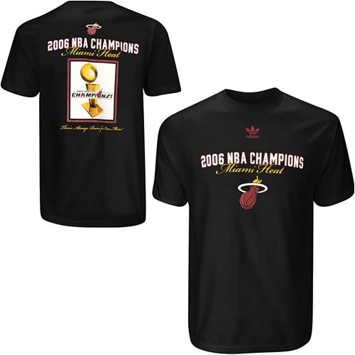 Buy adidas Miami Heat Hardwood Classics Champions Banner T-Shirt by adidas