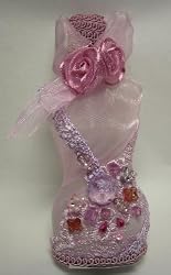 Lehenga Choli Lavender Dress Perfume Bottle Holder 5"