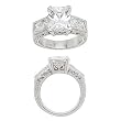 Filigree CZ Ring With 8x10mm CZ Filigree CZ Ring With 8x10mm CZ