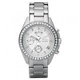 Fossil Women's ES2681 Stainless Steel Bracelet Black Glitz Analog Dial Chronograph Watch