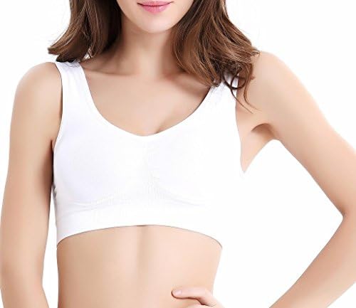 GlobalEargles Women Sport Bra set Yoga Underwear 099 White M
