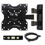 VideoSecu Articulating Arm LED LCD TV Wall Mount for Mid Size VESA 200 100 Flat Panel Screen, Full Motion Mount Bracket with Post-installation Leveling System A35