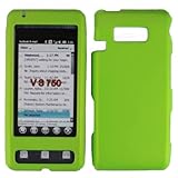 LG Fathom VS750 Cell Phone Rubber Feel Neon Green Protective Case Faceplate ....