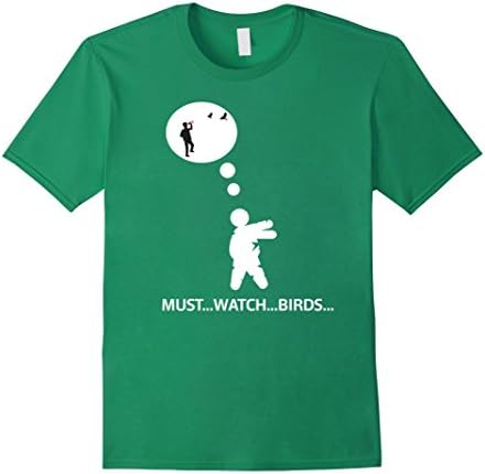 Men's Must Watch Birds Sleepwalker Birding Lover T-Shirt Tee 3XL Kelly Green