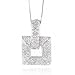14K WG 1.00 Carat Diamond Doorknocker Pendant w/ Chain