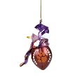 Clemson Tigers NCAA Striped Acrylic Football Snowman Ornament (2.75)"