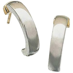 18Kt. Yellow Gold and Platinum. Two Tone Fashion Earrings
