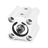 uxcell エアシリンダ アルミニウム材質 ニューマチックアクセサリー シングルロッド デュアルアクション