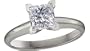 Platinum Certified Princess Cut Classic Solitaire Ring (1 ct, G, VS2), Size 7