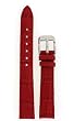 Leather Watch Band 14mm Red