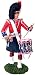 William Britain Black Watch Pipes and Drums - Side Drummer - Early 20th Century (1:32) Pre Order June