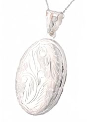 Silver Oval Locket Charm