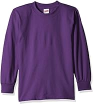 Soffe Big Boys' Yth L/s Tee 100 Ctn, New Purple, LRG
