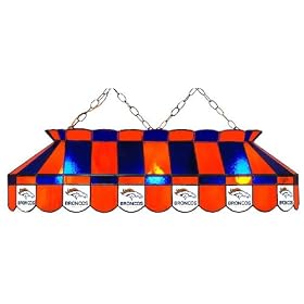 Denver Broncos 40 STAINED GLASS POOL BILLIARD TABLE LAMP LIGHT