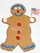 Gourmet Food : Scott's Cakes Patriotic Gingerbread Men Large 8 Inches