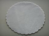White Organza Circles Sheer Scalloped 9″ Dia. Wedding Shower Favor
