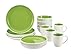 Rachael Ray Rise Stoneware 16-Piece Dinnerware Set, Green
