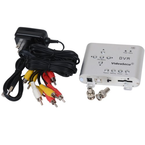VideoSecu 2 Channel Mini DVR Motion Detection MPEG-4 Portable Audio Video SD DVR Recorder for CCTV Security System Cameras Home Surveillance DVRSD20 A25 On Sale
