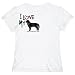 T-Shirt Woman White  I Love My Bernese Mountain Dogs / Urban Style - Brush  Dog