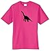 Brontosaurus (Dinosaur) Silhouette Custom T-shirt (SMALL, PINK)