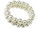 HONEYJOY Women Classical Two Rows Beads Bracelet(beige)