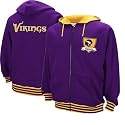 Mitchell & Ness Minnesota Vikings Purple Huddle Up Throwback Full Zip Hoody Sweatshirt