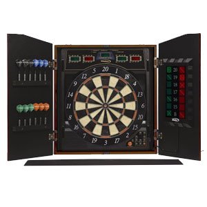 Halex 69805-MAP Cricket View 5000 Dartboard in Wood Cabinet Maple Finish