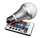 Techlight TXX3325 RGB LED Lampe / Strahler E27 4.2Watt multicolor (farbwechsel) dimmbar inklusive Infrarot-Ferbedienung