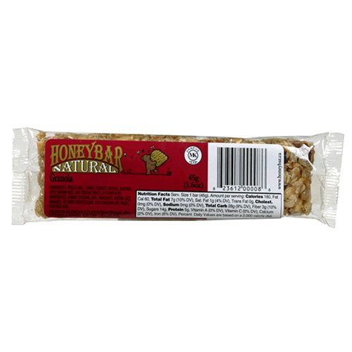 HoneyBar, All Natural, Granola, 1.6-Ounce Bars (Pack of 12) by HoneyBar