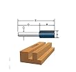 BOSCH 85252M 1/2-Inch Diameter 2-1/2-Inch Cut Carbide Tipped Double Flute Straight Router Bit 1/2-Inch Shank