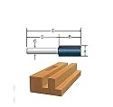 BOSCH 85469M 1-1/2-Inch Diameter 1-1/4-Inch Cut Carbide Tipped Double Flute Straight Router Bit 1/2-Inch Shank