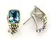 Sterling Silver/18K Gold 7.00CTW Blue Topaz Earrings by Effy
