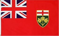 Ontario flag. 3 X 5 Feet. high quality