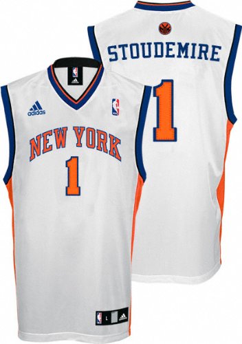 Amar'e Stoudemire Youth Jersey: adidas Revolution 30 White Replica #1 New York Knicks Jersey