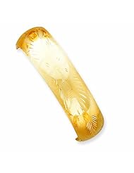 14K Gold 11/16 Florentine Engraved Hinged Bangle Bracelet