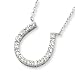 Sterling Silver CZ Horse Shoe Necklace