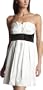 Teeze Me Junior's Party Tube Dress,Off White/Black,11