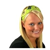 BargainHeadbands,LoveTarget,SkullsandHeartsOverGreenandPink,andBlack,CuteandDramaticSetof3Headbands