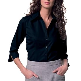 Russell Collection Ladies � Sleeve Tencel Fitted Shirt