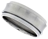 Surgical Steel Spinner Ring with Concaved Satined Center