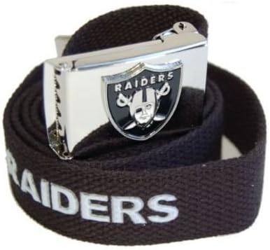 NFL Oakland Raiders Web Belt with Buckle ''Authentic NFL Product''