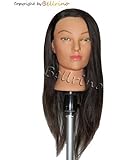 Bellrino 24 " Cosmetology Mannequin Manikin Training Head with Human Hair - Lindsey